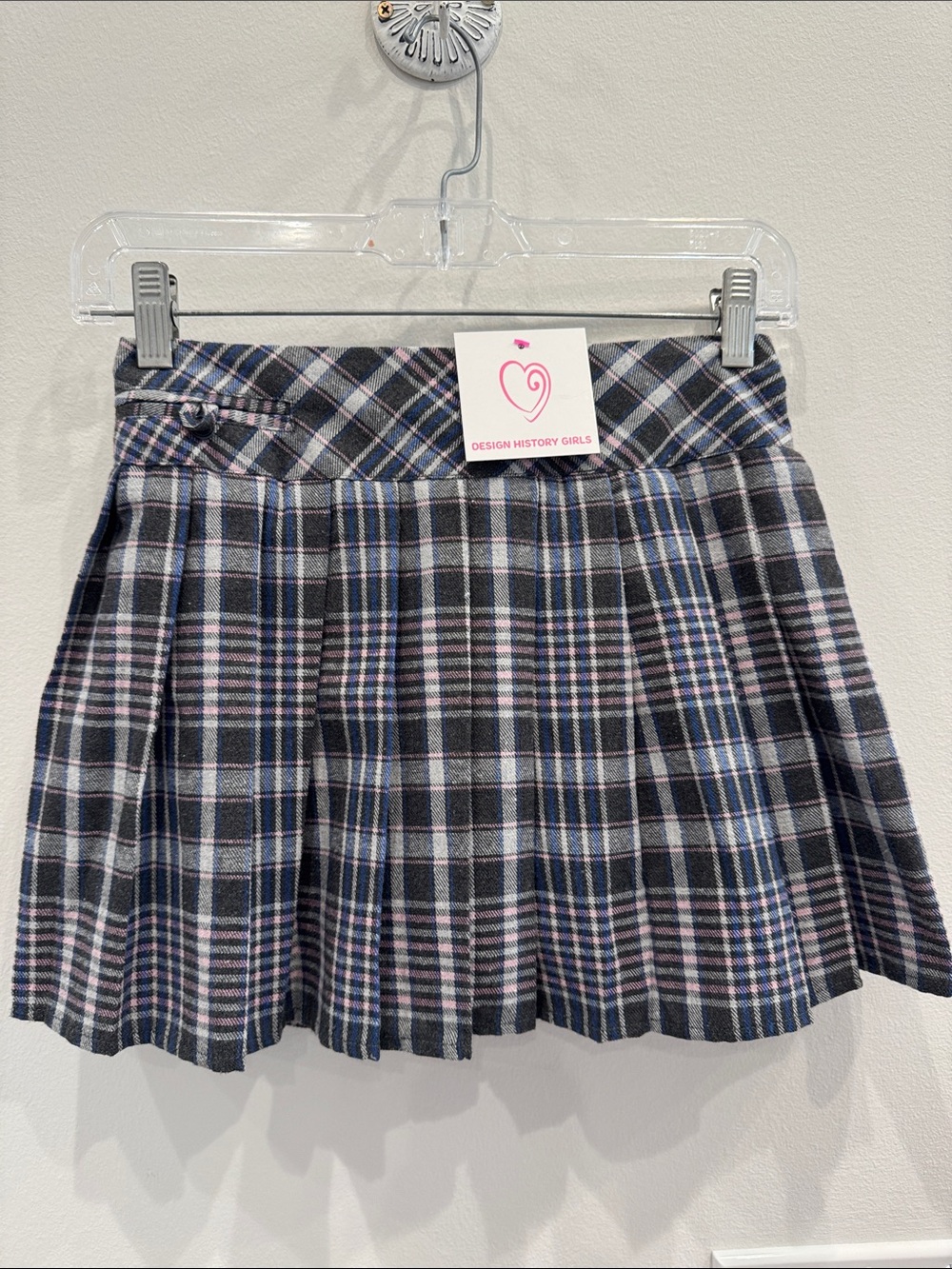 NWT Design History Girls Plaid Skort size L (12)
